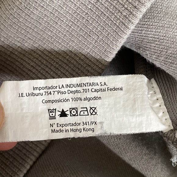 REDUCED 🪷Y2K Armani Exchange light grey hoodie, pullover, embroidery AX on arms - Picture 15 of 17
